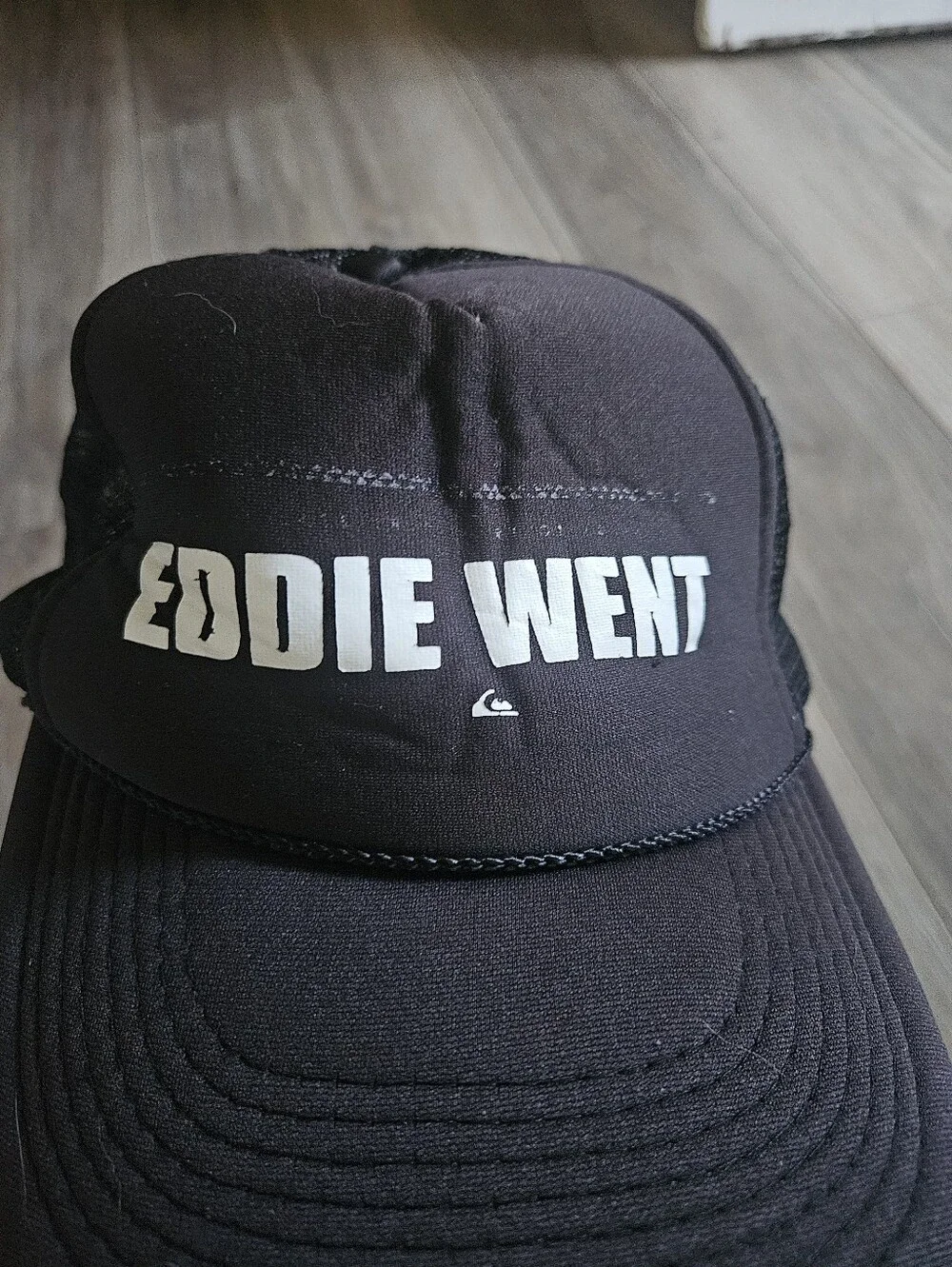 Vintage Quiksilver Eddie Went Black Trucker Small Cap